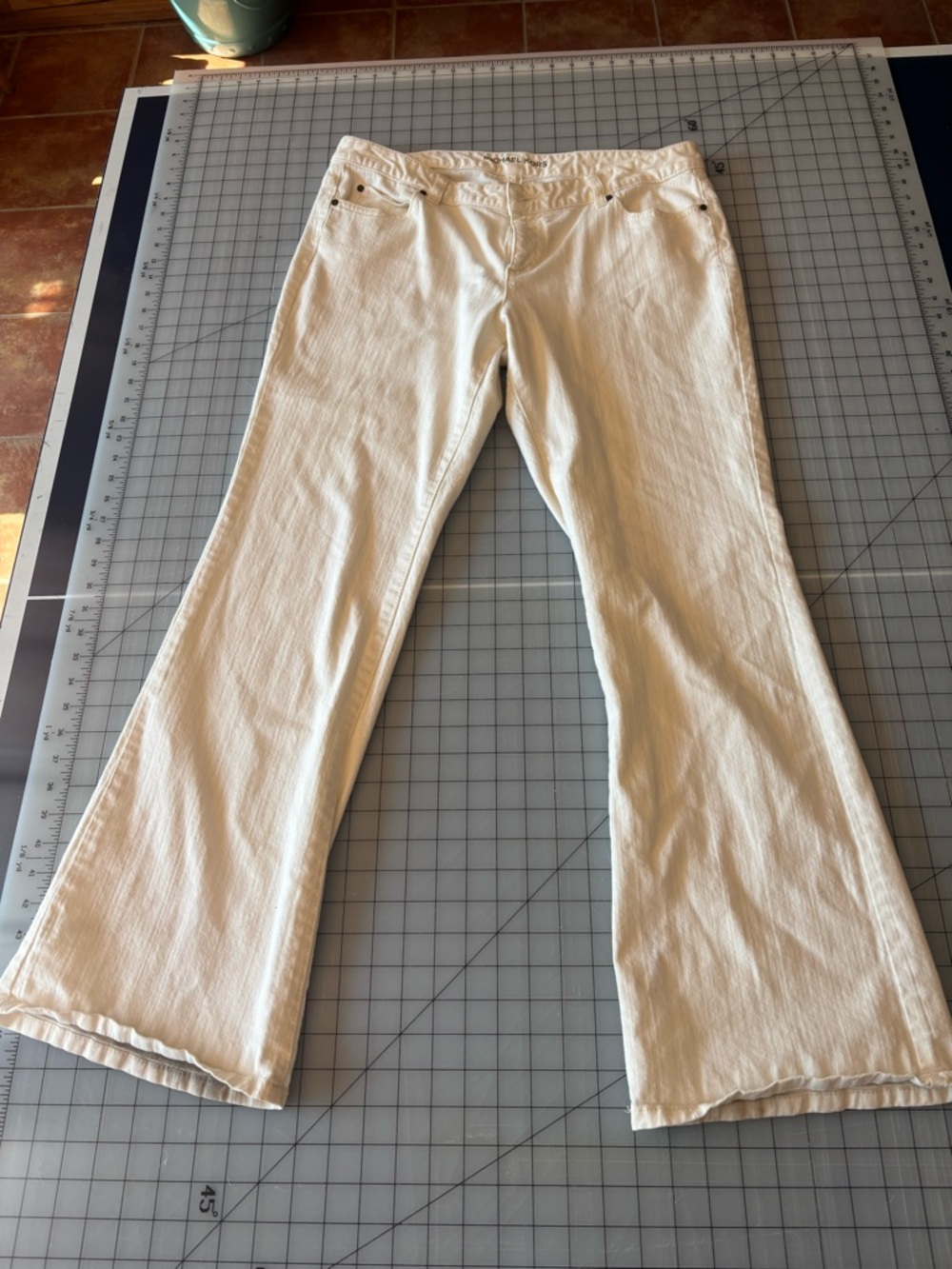 Michael Kors Cream Flared Jeans